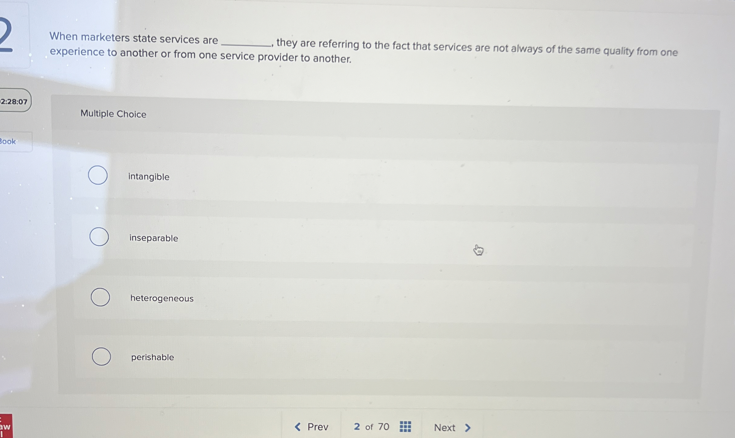 When marketers state services are q , they are