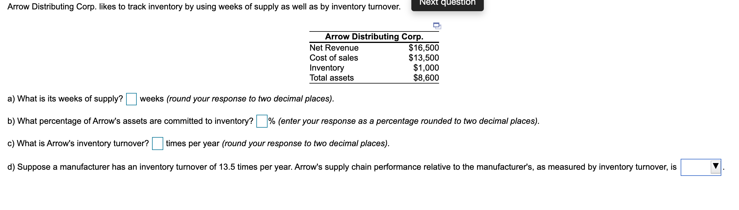 Arrow Distributing Corp. likes to track inventory
