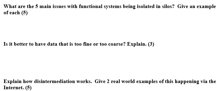 What are the 5 main issues with functional