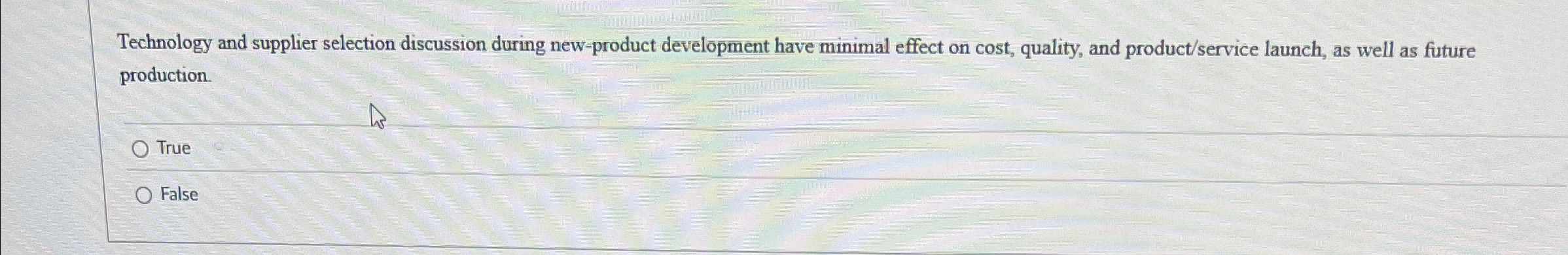Technology and supplier selection discussion