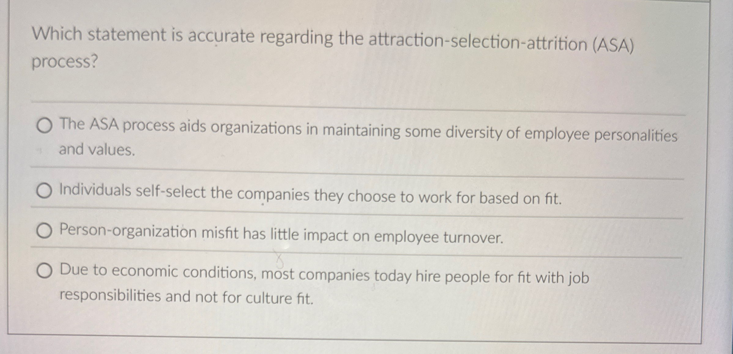 Which statement is accurate regarding the