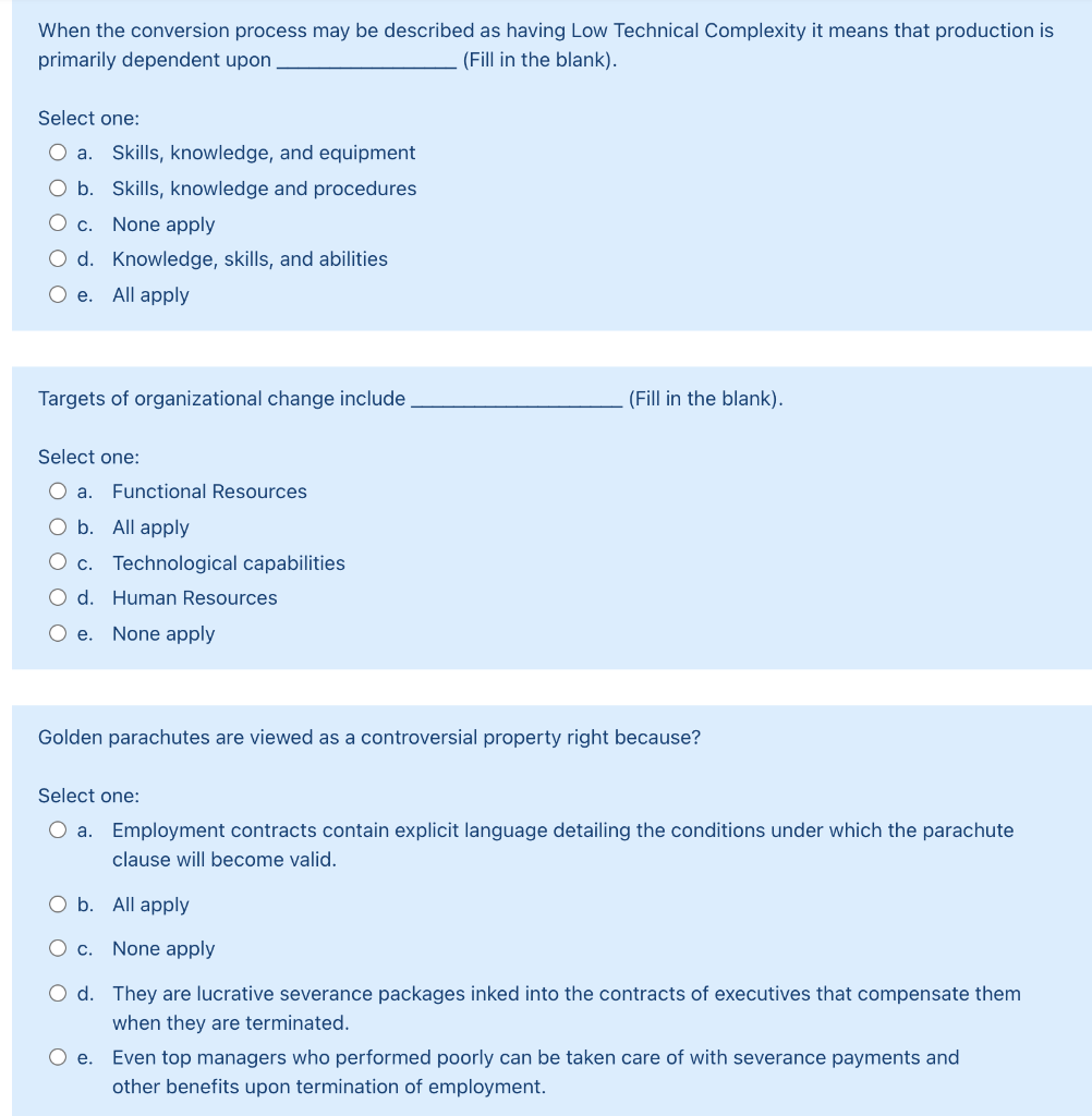 When the conversion process may be described as
