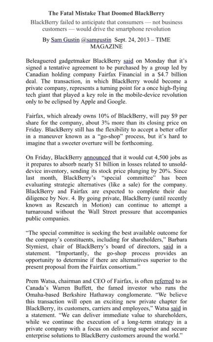 The Fatal Mistake That Doomed BlackBerry