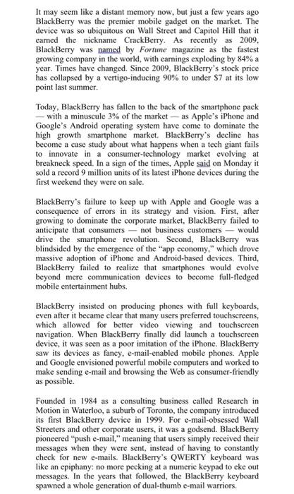 The Fatal Mistake That Doomed BlackBerry