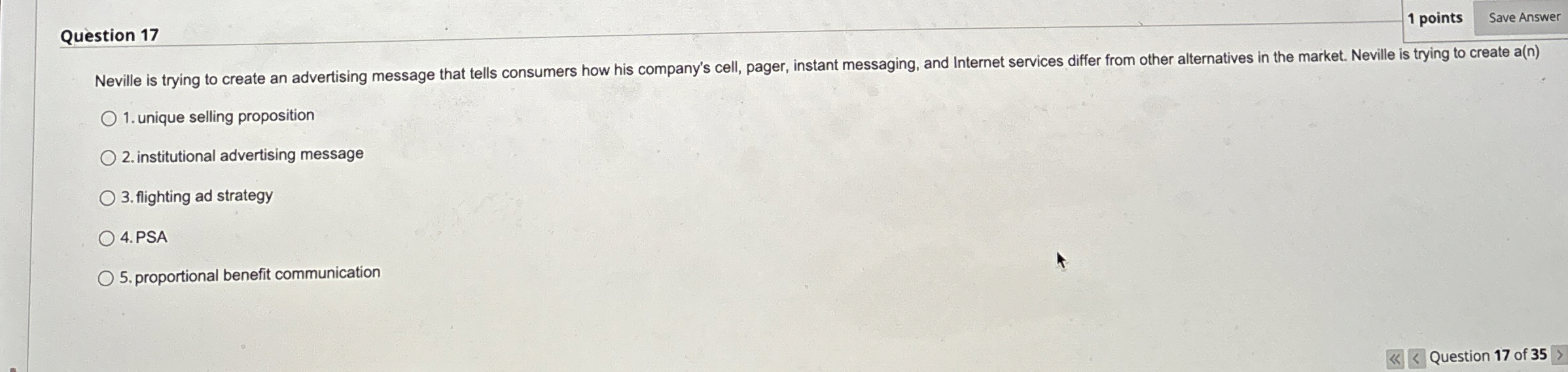 Question 1 7 q , Neville is trying to create an