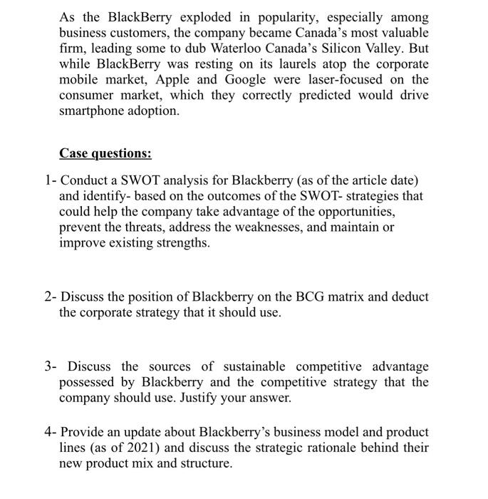 The Fatal Mistake That Doomed BlackBerry