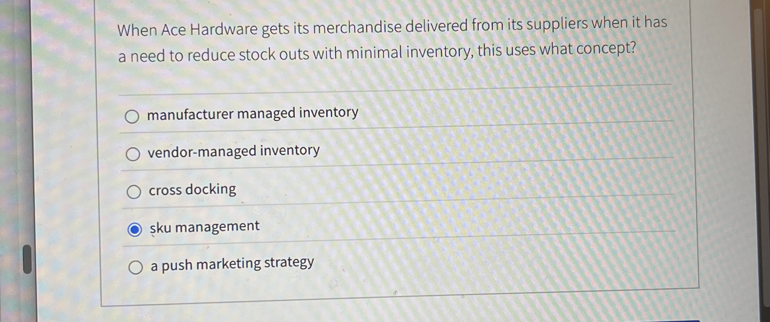 When Ace Hardware gets its merchandise delivered