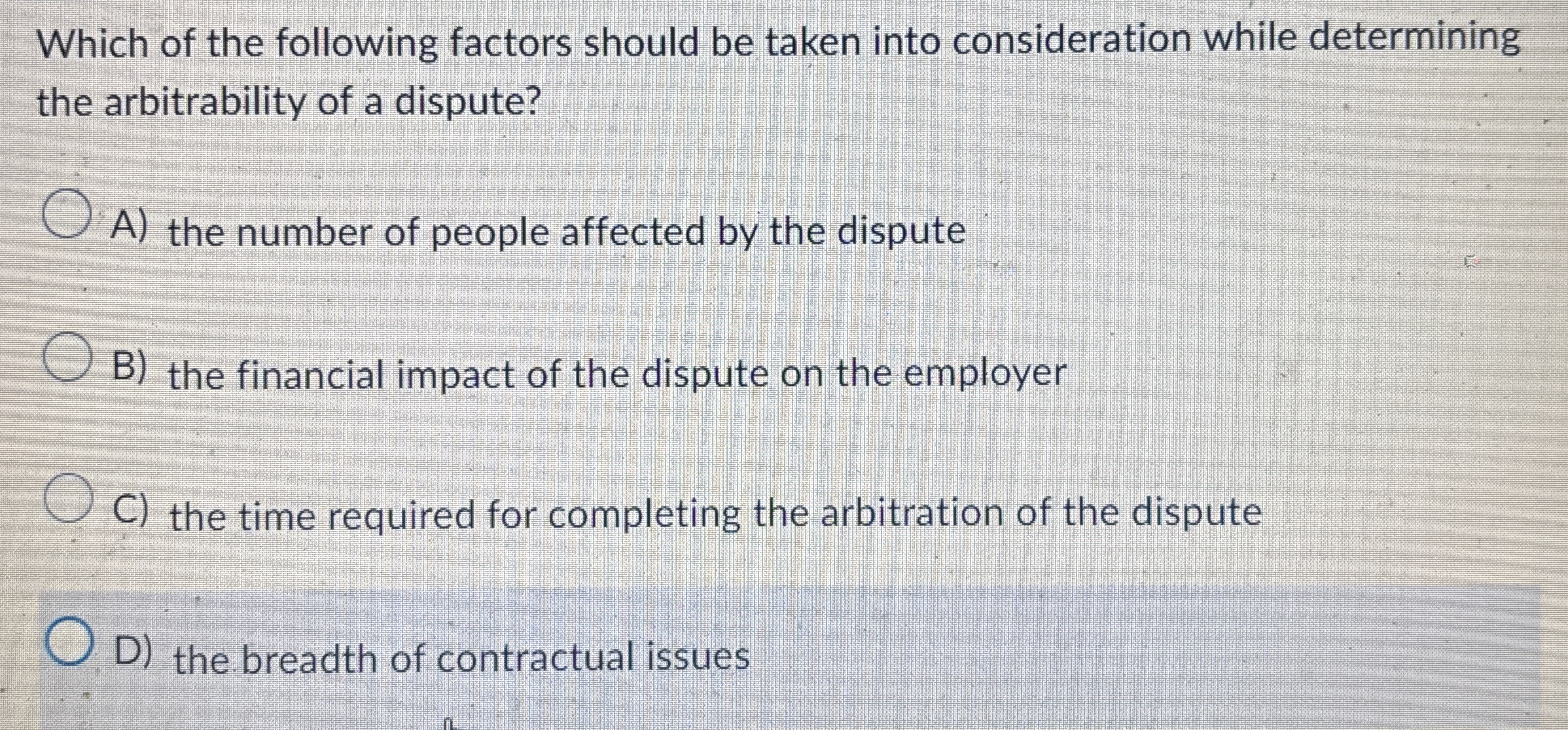 Which of the following is an advantage of