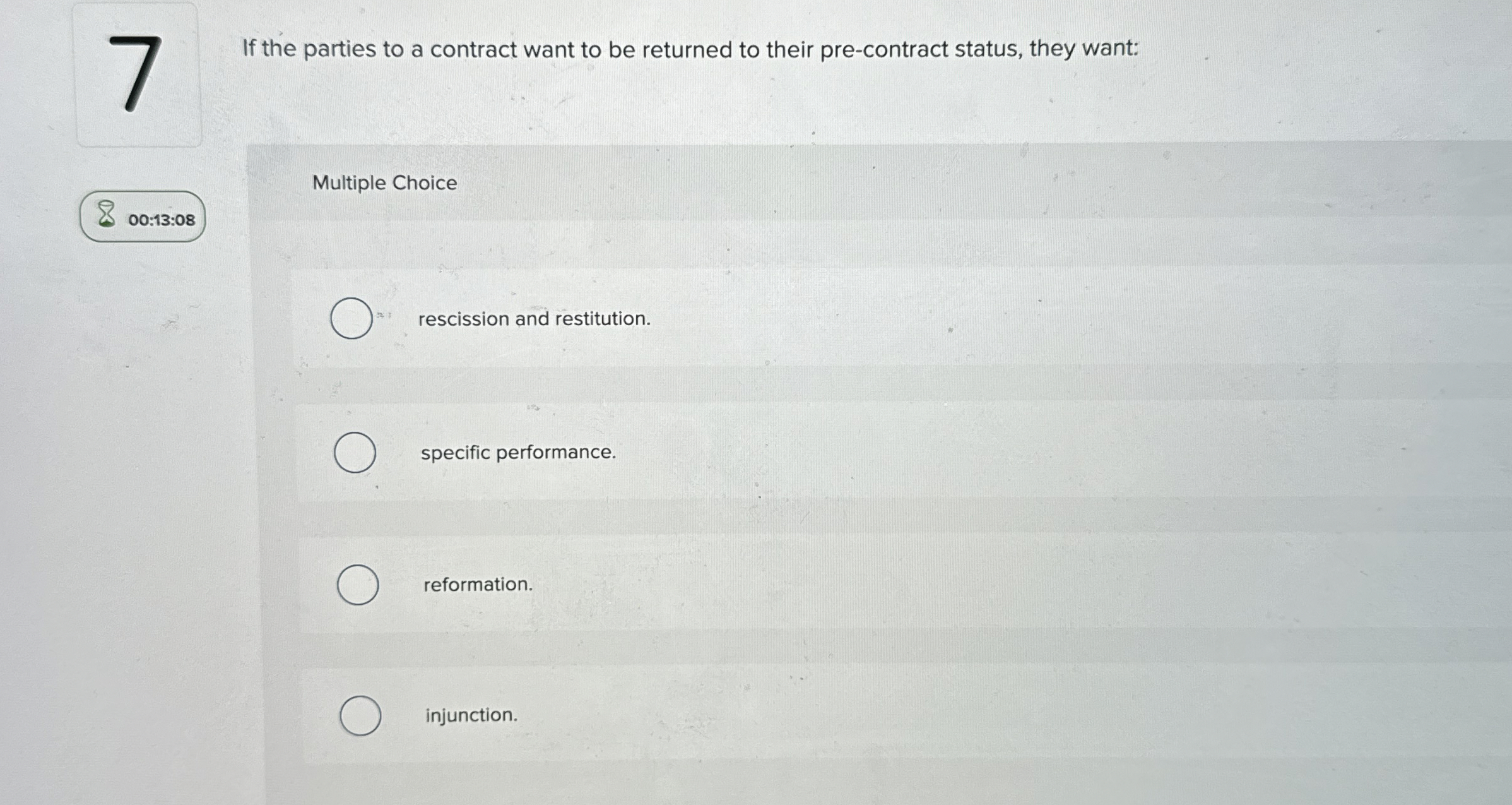 If the parties to a contract want to be returned