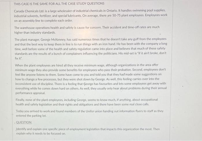 THIS CASE IS THE SAME FOR ALL THE CASE STUDY