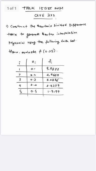 1of1 TASK ISDEC 2021 AVE 3)2 1) Construct the