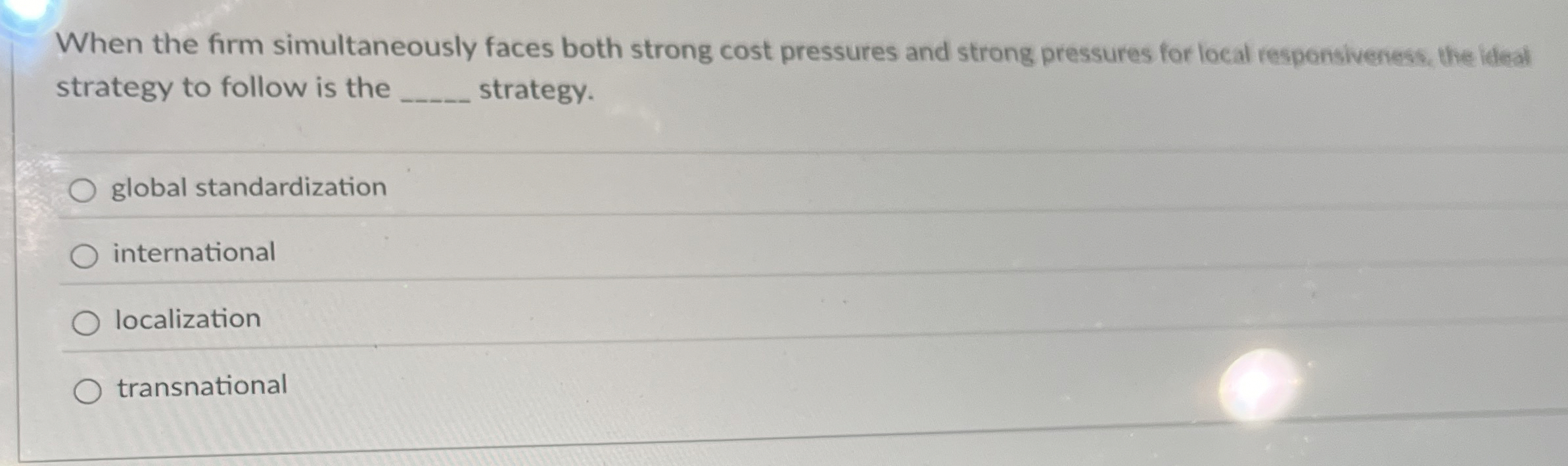 When the firm simultaneously faces both strong