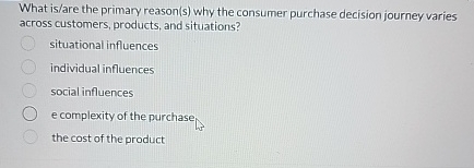 What is / are the primary reason ( s ) why the