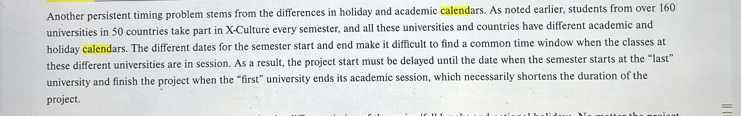 Another persistent timing problem stems from the