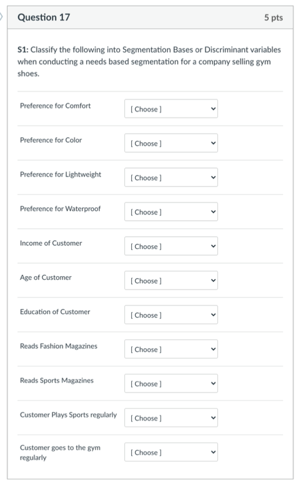 Help please!! Thank you!! Question 17 5 pts S1: