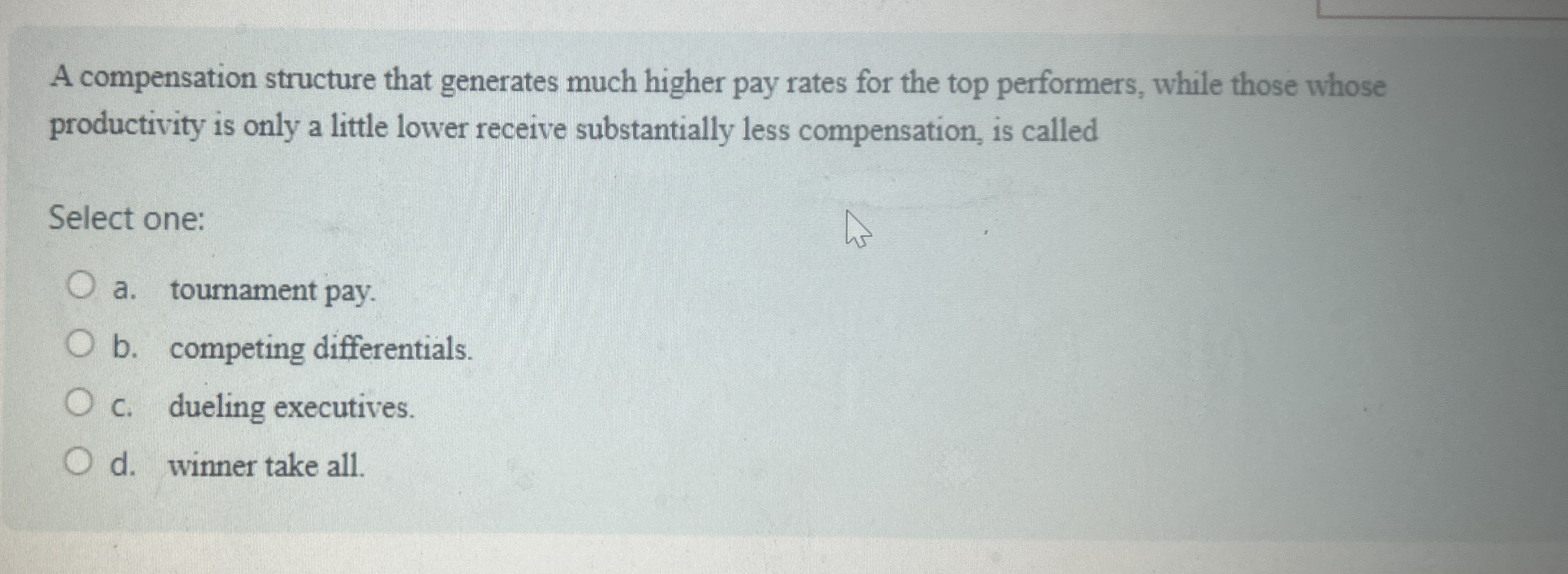 A compensation structure that generates much