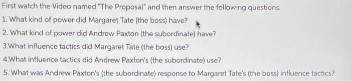 First watch the video named "The Proposal" and