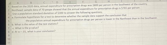 in excel B A G H 1 Based on the 2020 data, annual