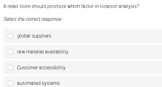 A retail store should prioritize which factor in