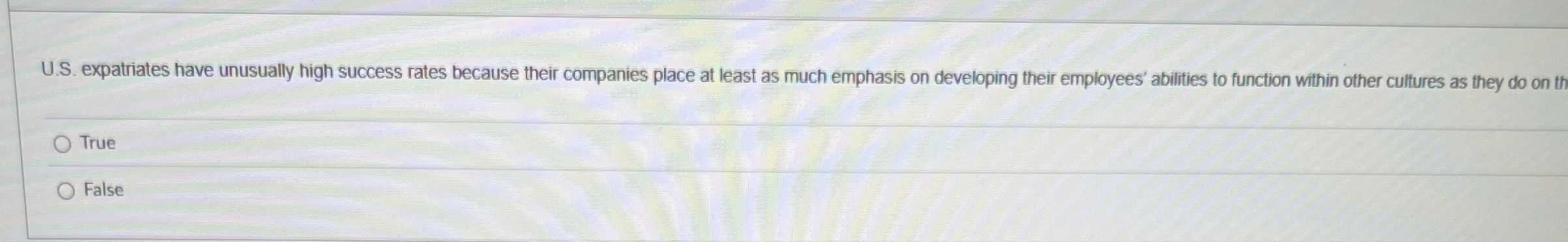 U . S . expatriates have unusually high success