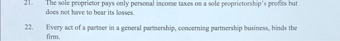 #21 true or false? business law question 21. The