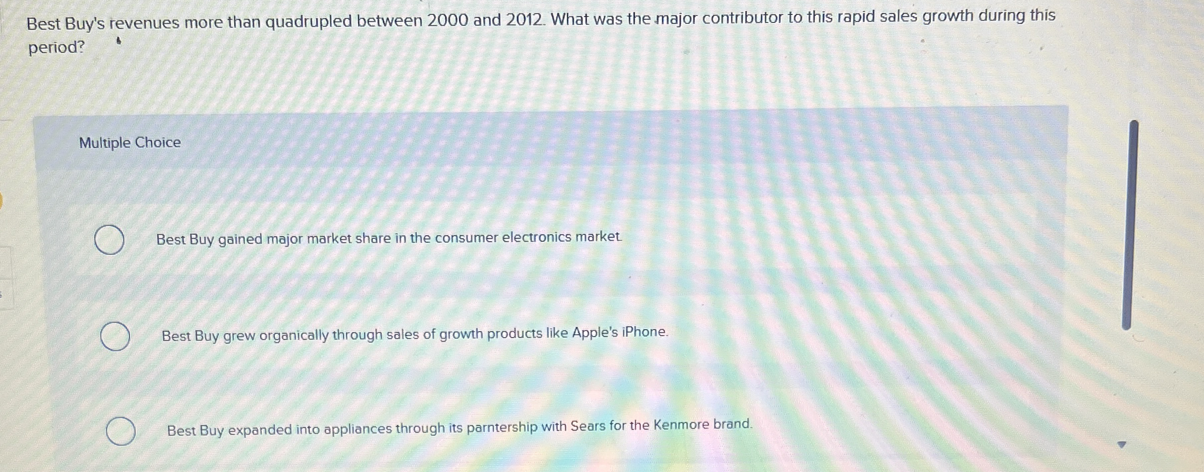 Best Buy's revenues more than quadrupled between