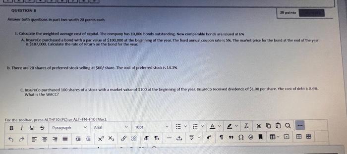 20 point QUESTION Answer both questions in part