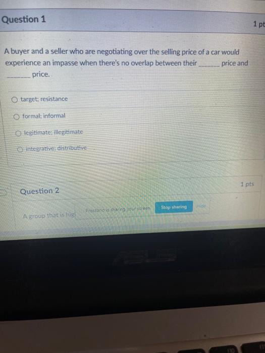 h Question 2 1 p A group that is highly cohesive