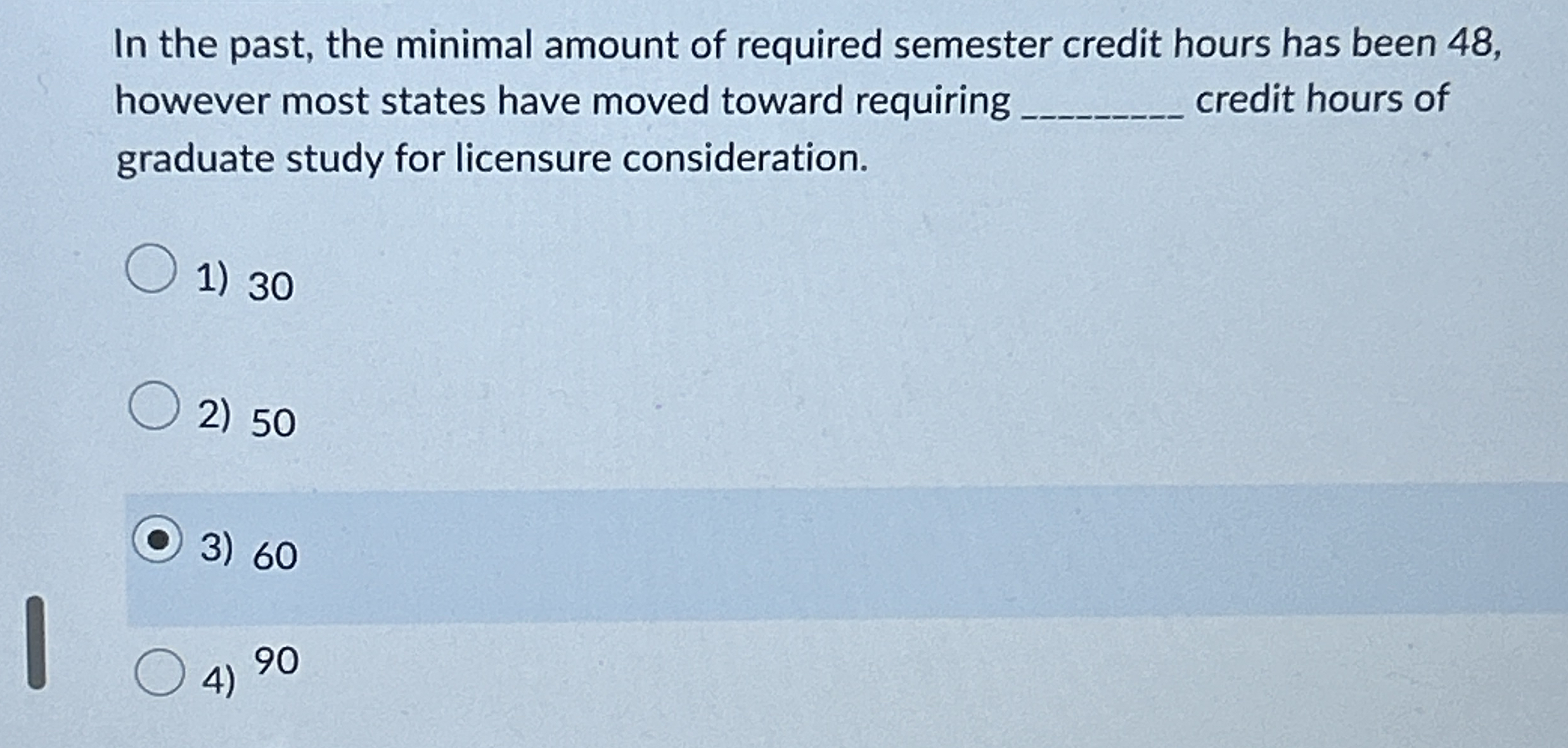 In the past, the minimal amount of required