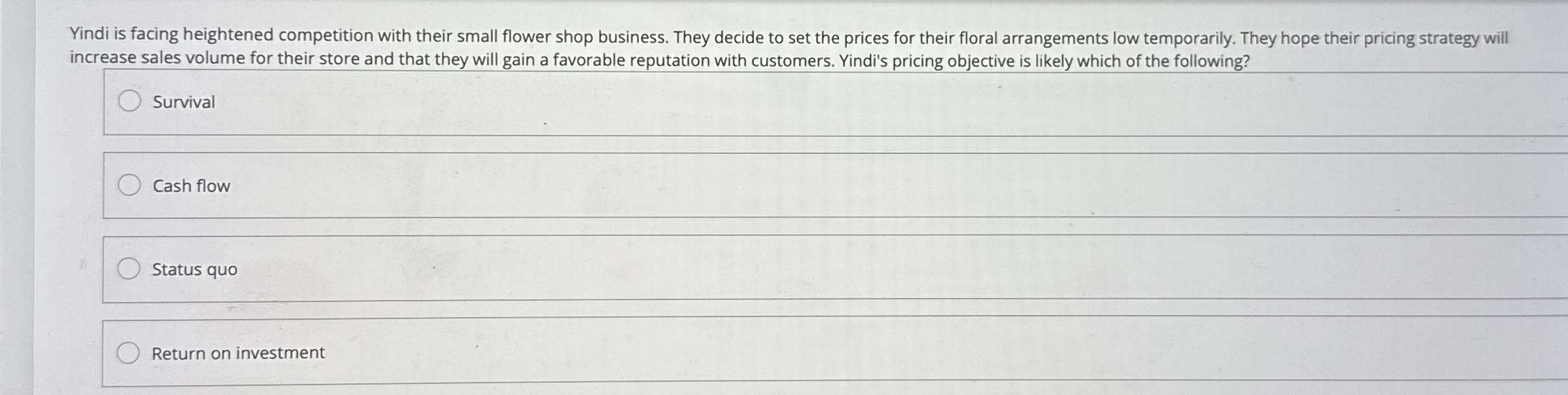 Yindi is facing heightened competition with their