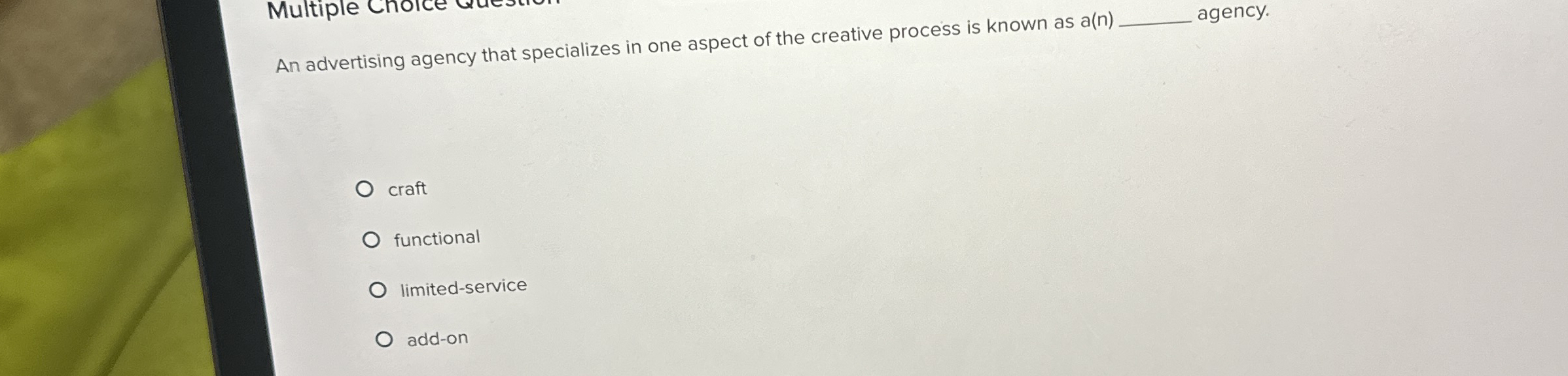 An advertising agency that specializes in one