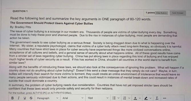 QUESTION 1 1 points wiltri Save Answer Read the