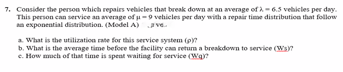 7. Consider the person which repairs vehicles