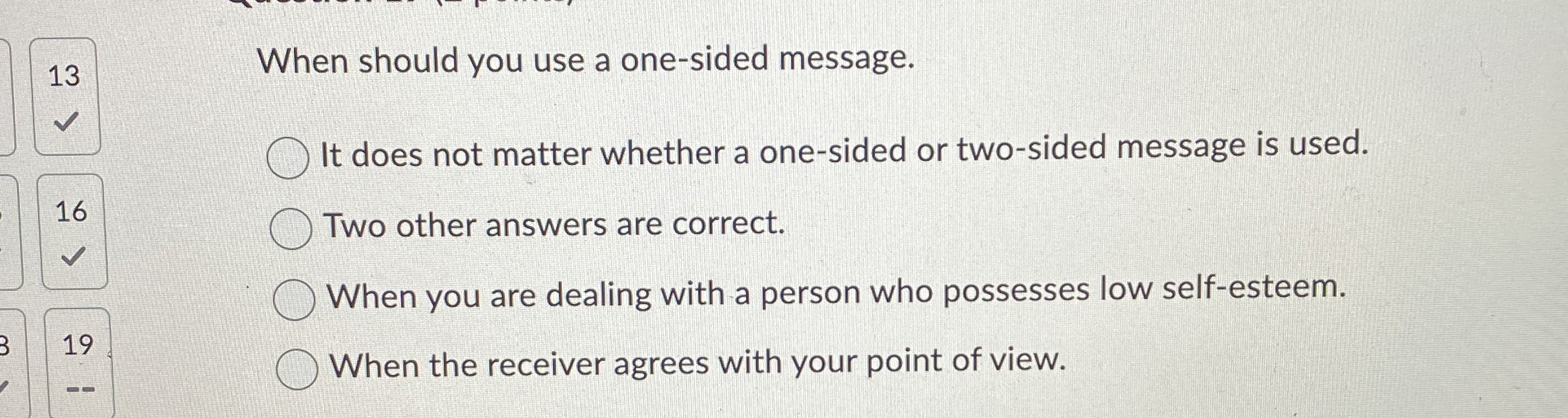 1 3 When should you use a one - sided message. It