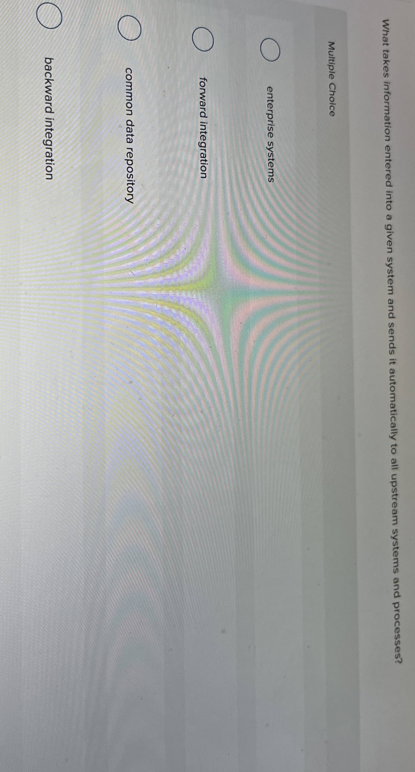 What takes information entered into a given