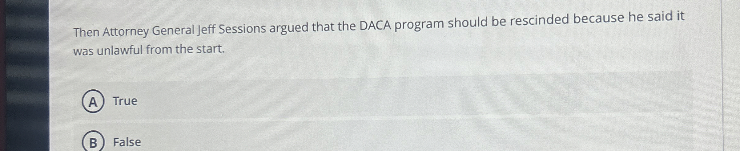 Then Attorney General Jeff Sessions argued that