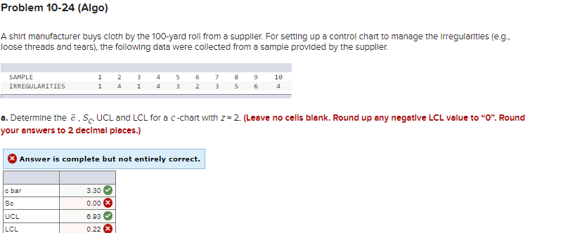 Could you explain me Sc and LCL, please? Problem