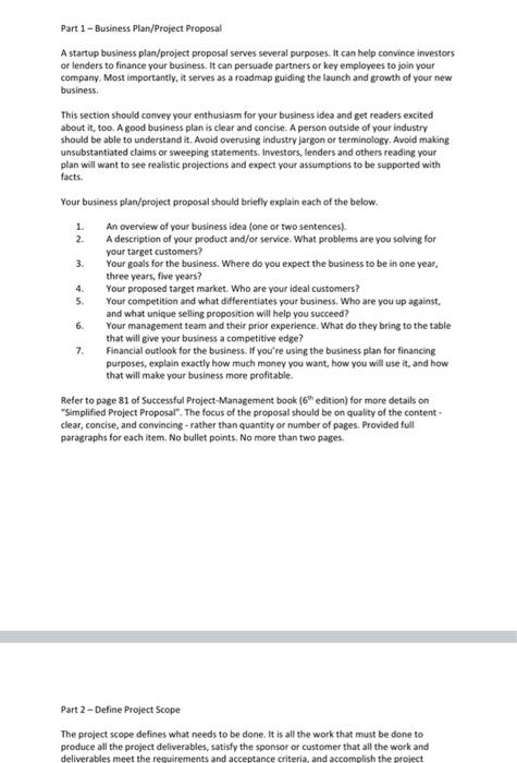 please help me do the first part of the project