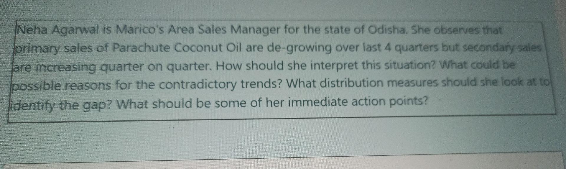 Neha Agarwal is Marico's Area Sales Manager for