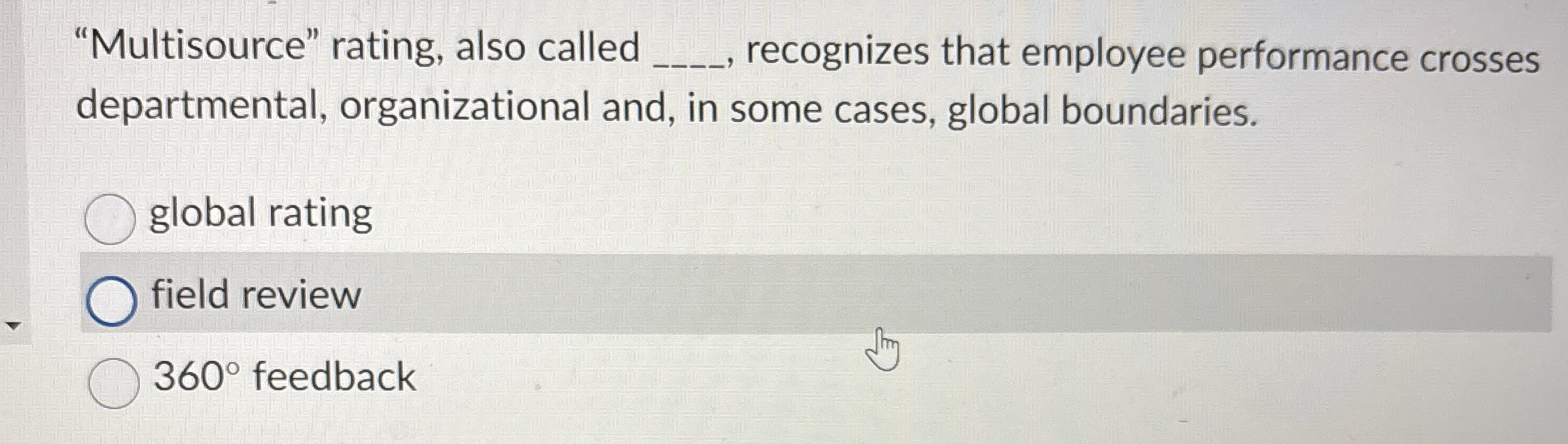 "Multisource" rating, also called q , recognizes