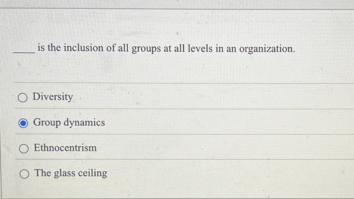 is the inclusion of all groups at all levels in