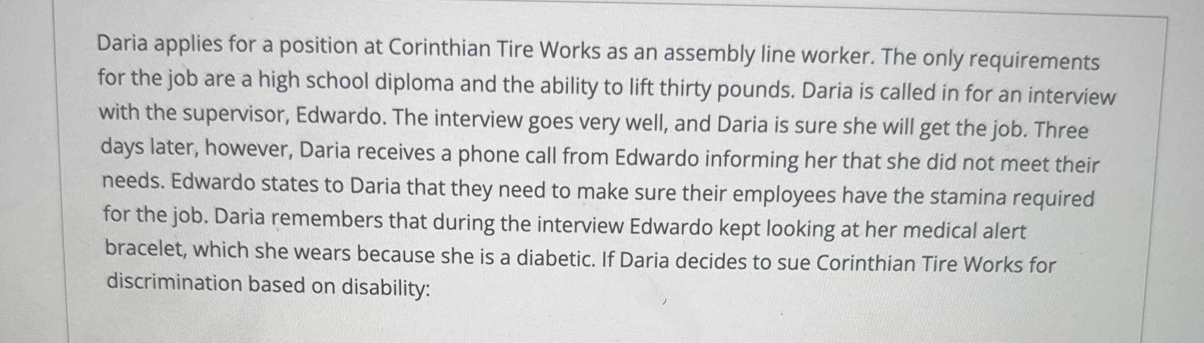 Daria applies for a position at Corinthian Tire