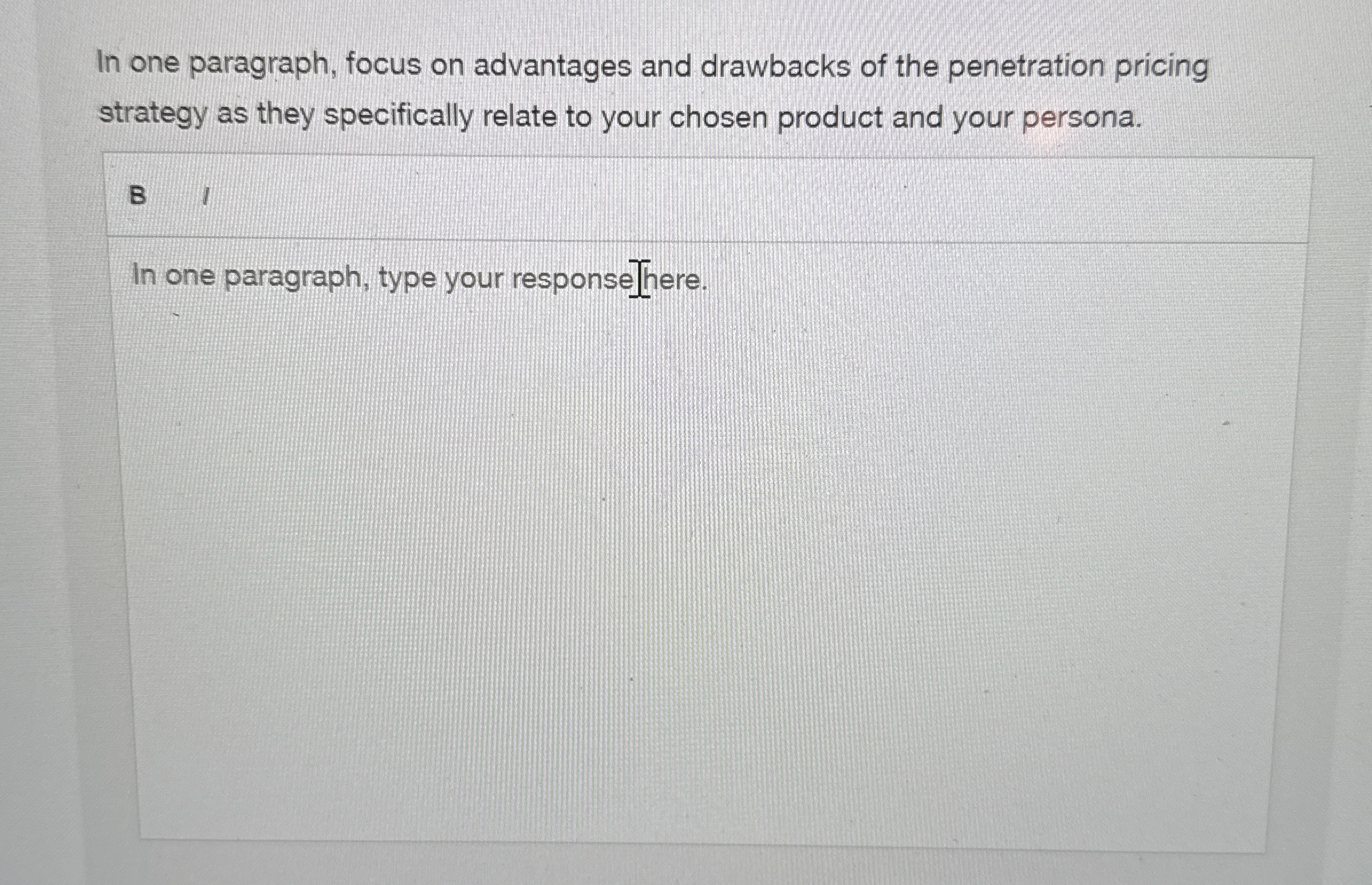 In one paragraph, focus on advantages and