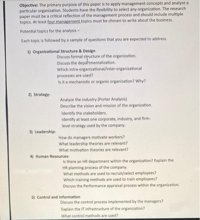 Objective: The primary purpose of this paper is