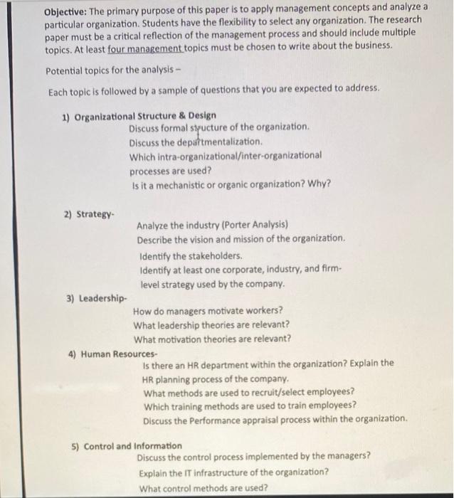 Objective: The primary purpose of this paper is