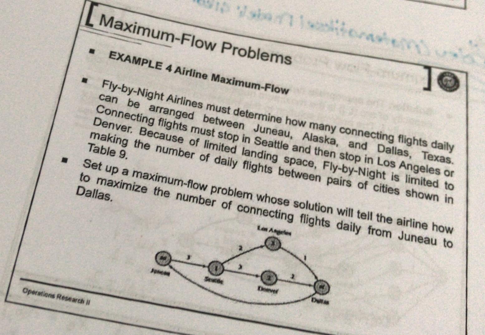 Maximum-Flow Problems EXAMPLE 4 Airline