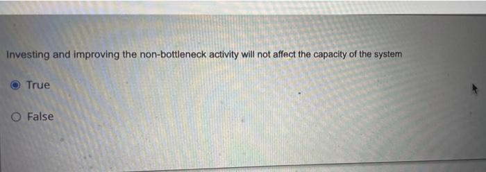 Investing and improving the non-bottleneck