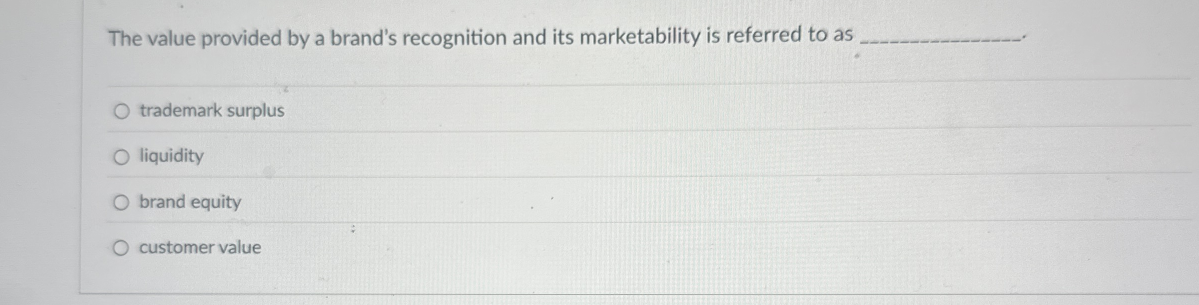 The value provided by a brand's recognition and