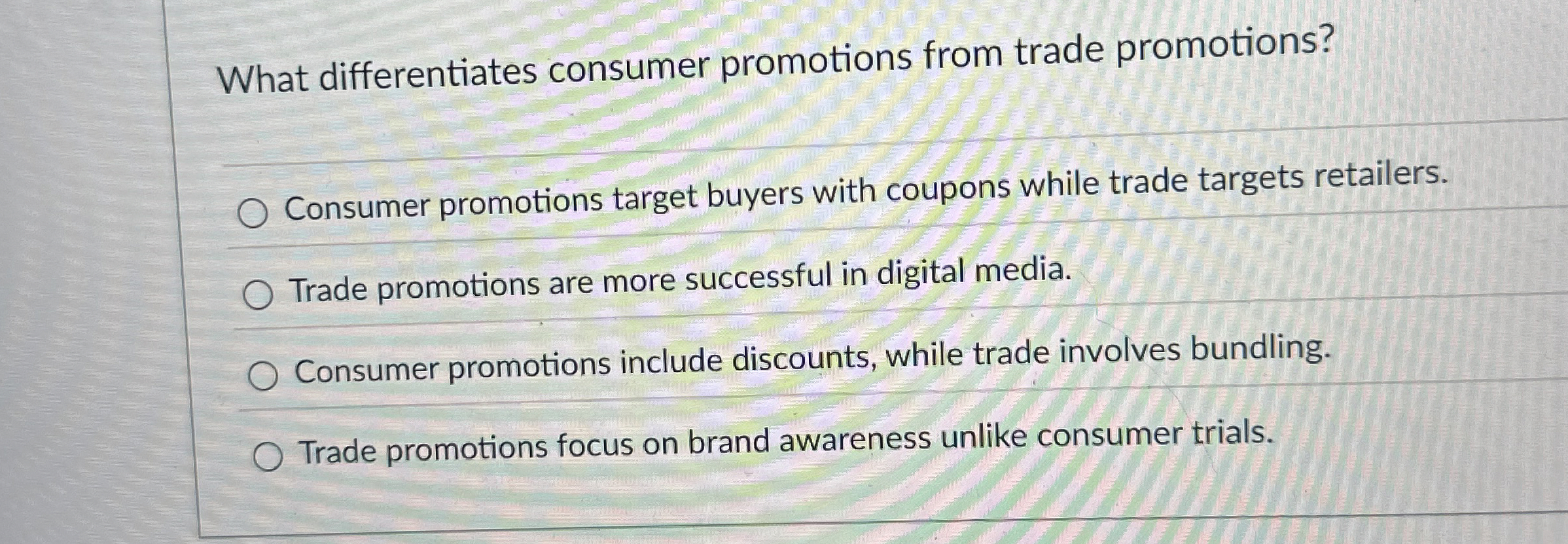 What differentiates consumer promotions from