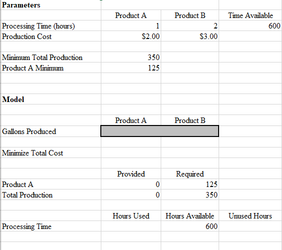 Washington Corp. produces two products. Based on